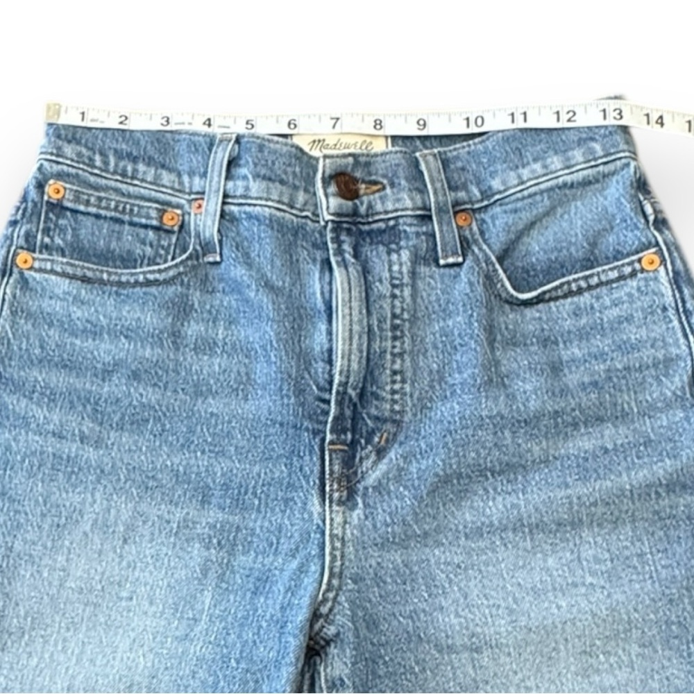 Madewell The Perfect Vintage Jean Denim Straight Leg Raw Hem Women’s Size 26 - Picture 3 of 11